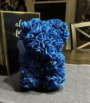 Always and Forever Artificial Rose Teddy Flower Bear